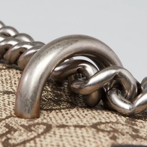 Gucci Beige GG Supreme Canvas Embroidered Elton Medium Dionysus Bag - Picture 5 of 12